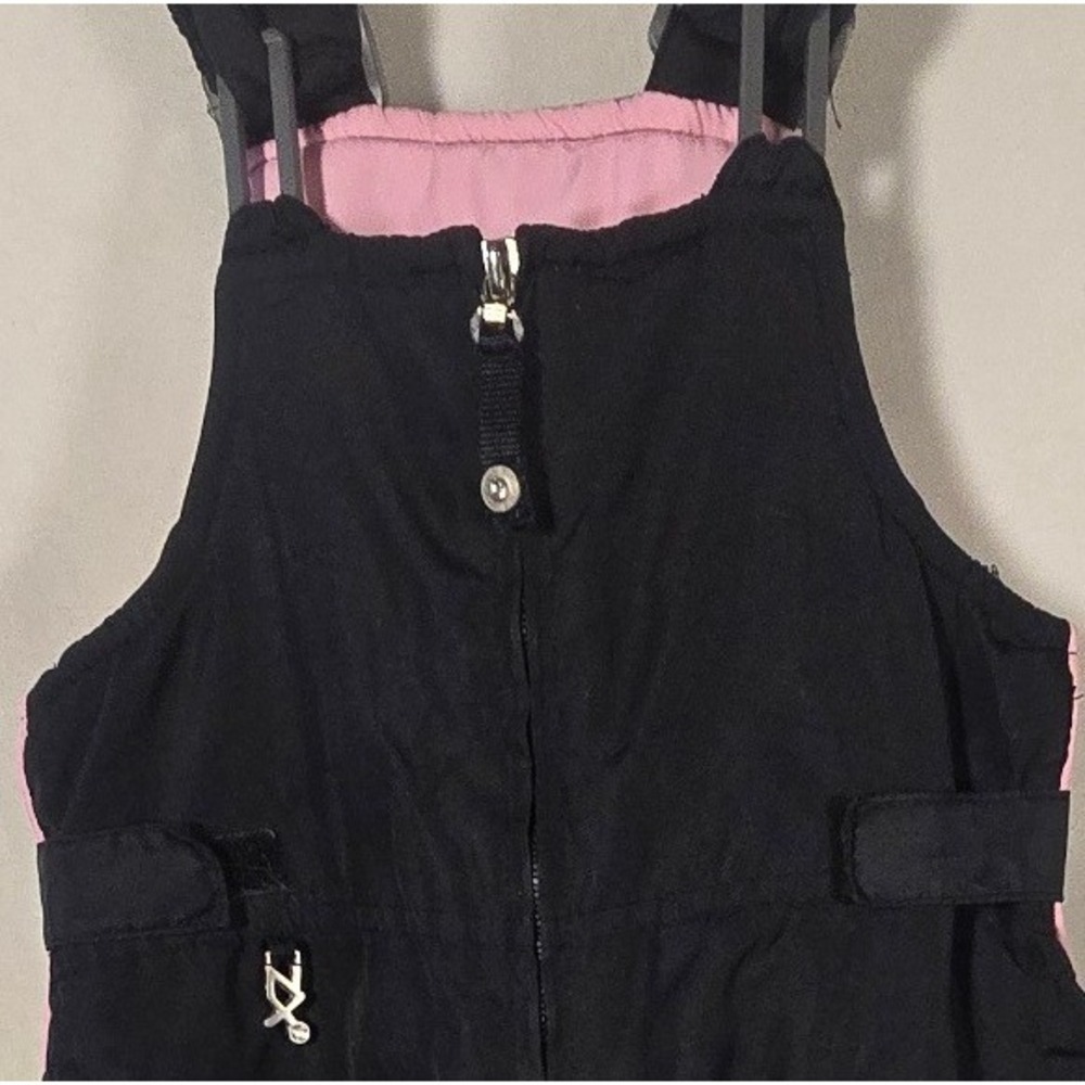 Zero Exposure Black Pink Ski Snow Bib Overalls Kids Size 4T Waterproof